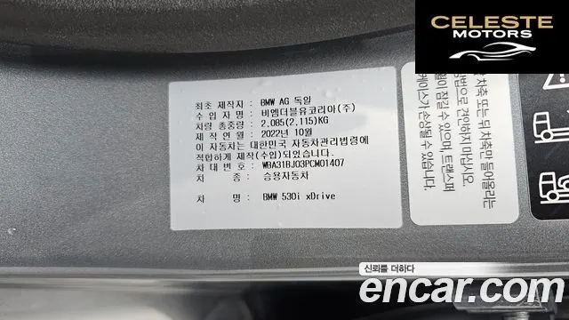 BMW Série 5 (G30) 530i xDrive Luxury 2023 — photo 20 sur 20