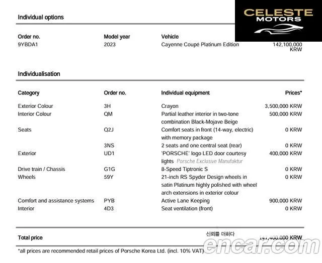 PORSCHE Cayenne (PO536) 3.0 Coupé Edition 2023 — photo 20 sur 26