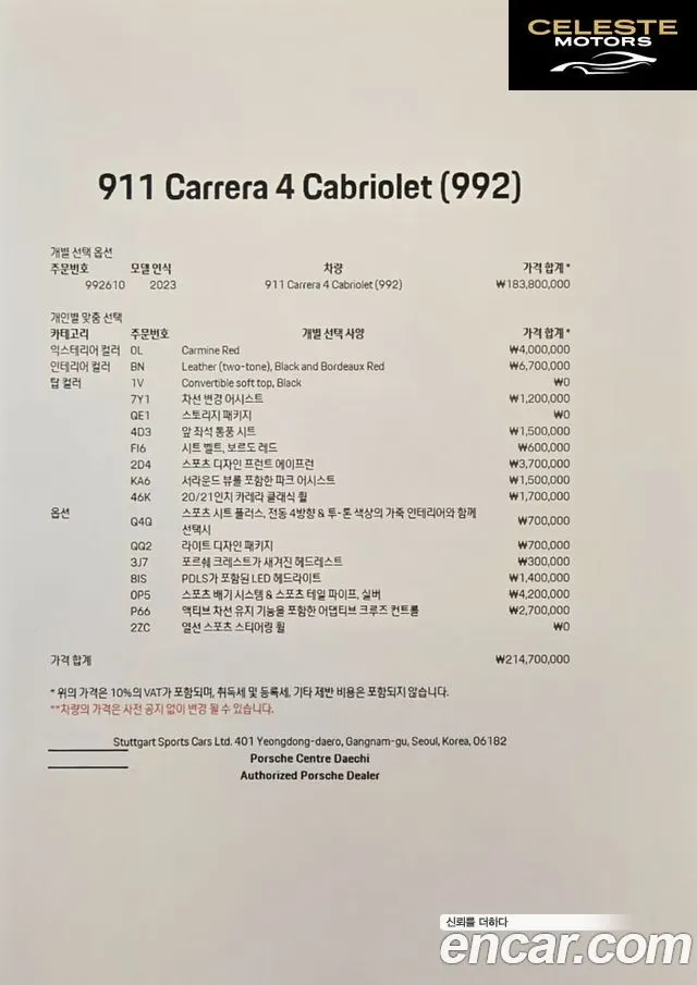 PORSCHE 911 (992) Carrera 4 Cabriolet 2023 — photo 20 sur 26