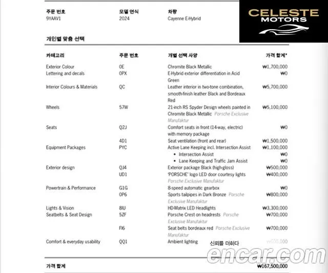 PORSCHE Cayenne (PO536) 3.0 E-High 2024 — photo 19 sur 26